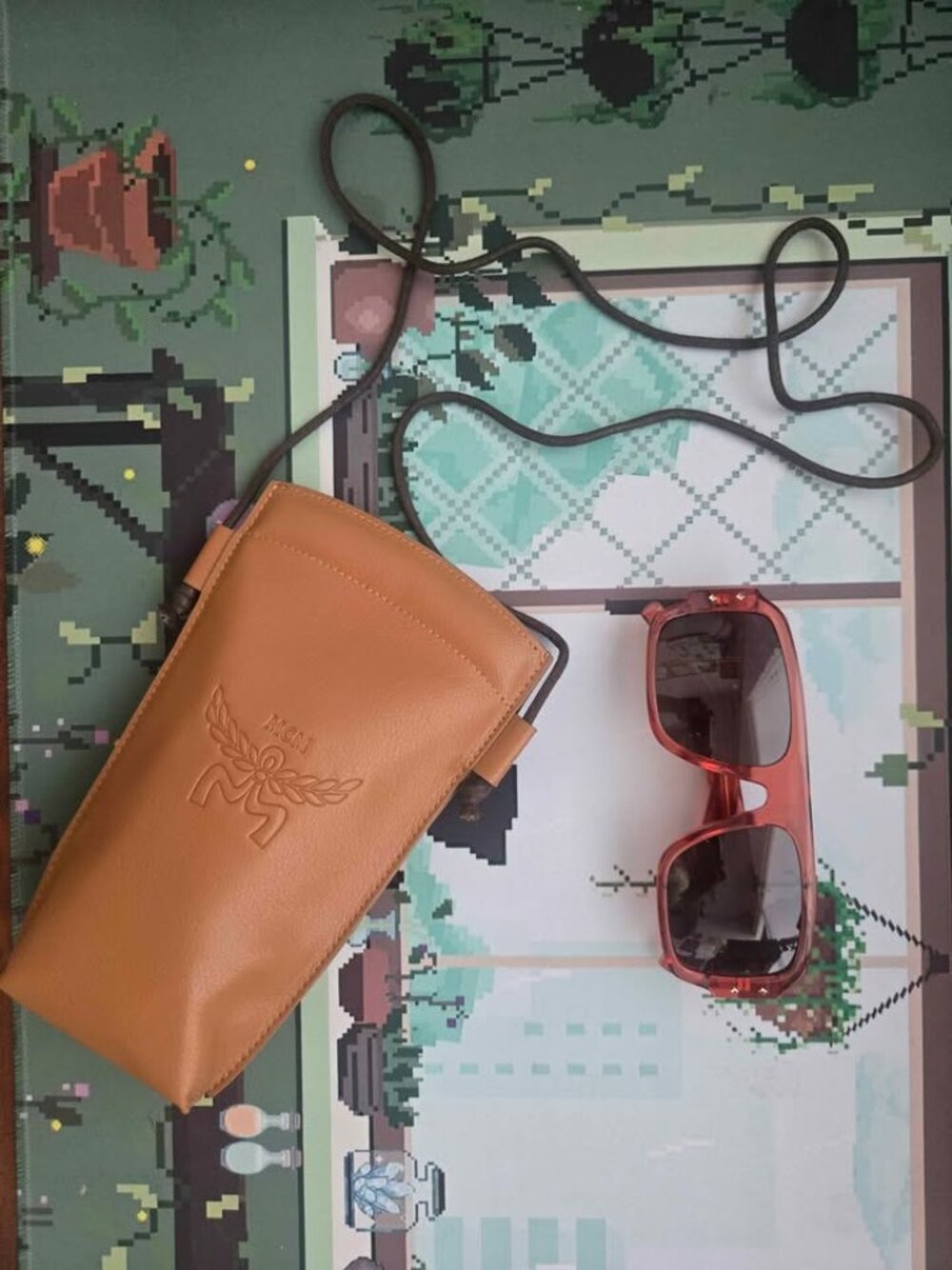 MCM Worldwide Sunglasses and Crossbody Leather Case New with Tags Papers